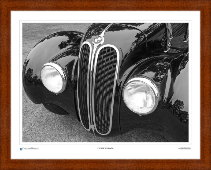 1937 BMW 328 Roadster / CPA206B / B&W Print