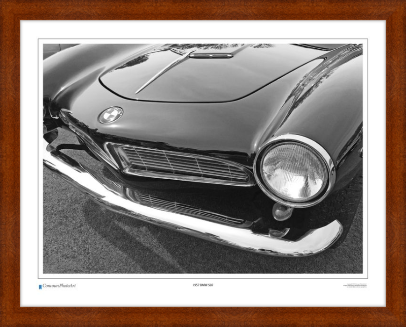1957 BMW 507 Roadster / CPA217B / B&W Print