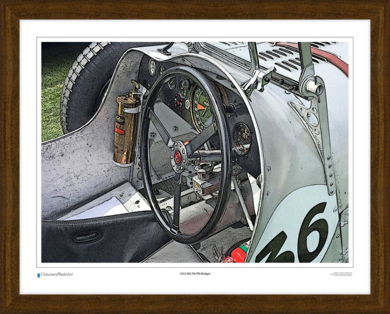 1935 MG PA/PB Midget / CPA607C / Stylized Print