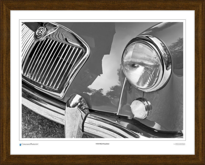1959 MGA Roadster / CPA119B / B&W Print