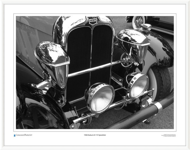 1928 Auburn 8-115 Speedster / CPA311B / Black and White