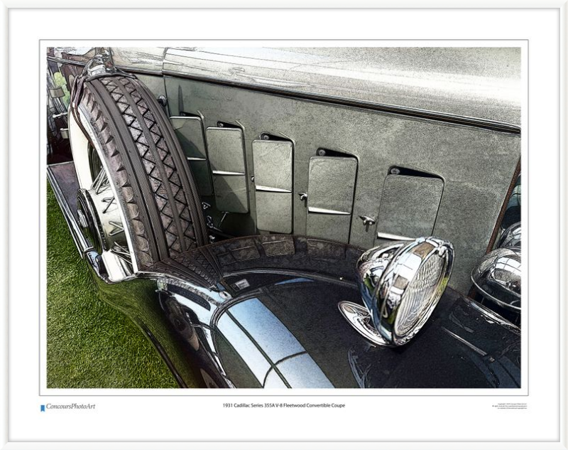 1931 Cadillac Series 355A V-8 Fleetwood Convertible Coupe / CPA323C / Stylized Print