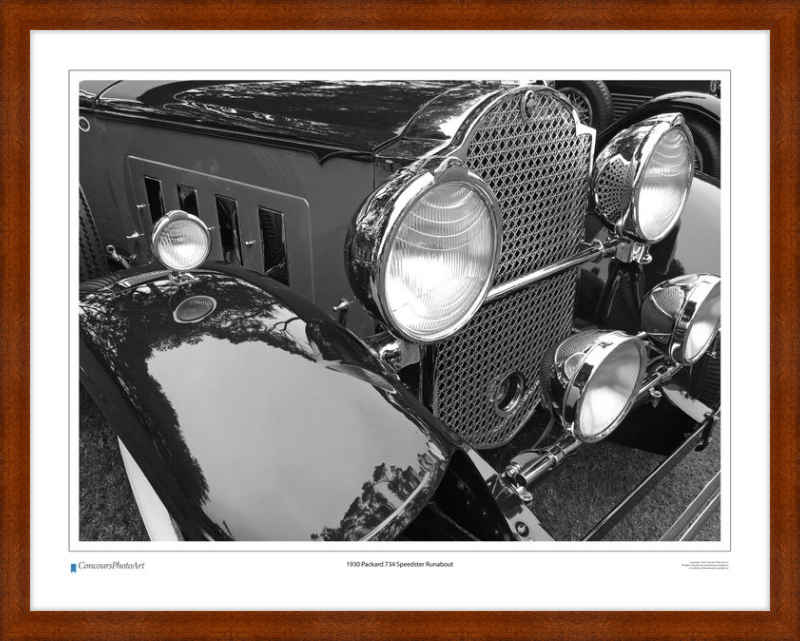 1930 Packard 734 Speedster Runabout / CPA318B / B&W Print