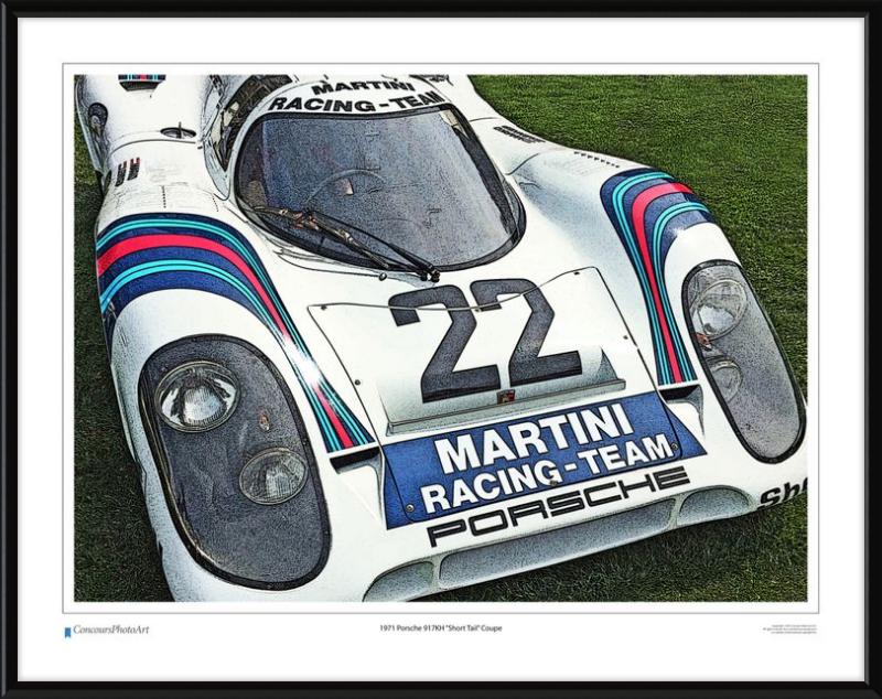 1971 Porsche 917KH "Short Tail" Coupe / CPA409C / Stylized Print