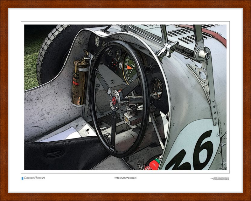 1935 MG PA/PB Midget / CPA607C / Stylized Image