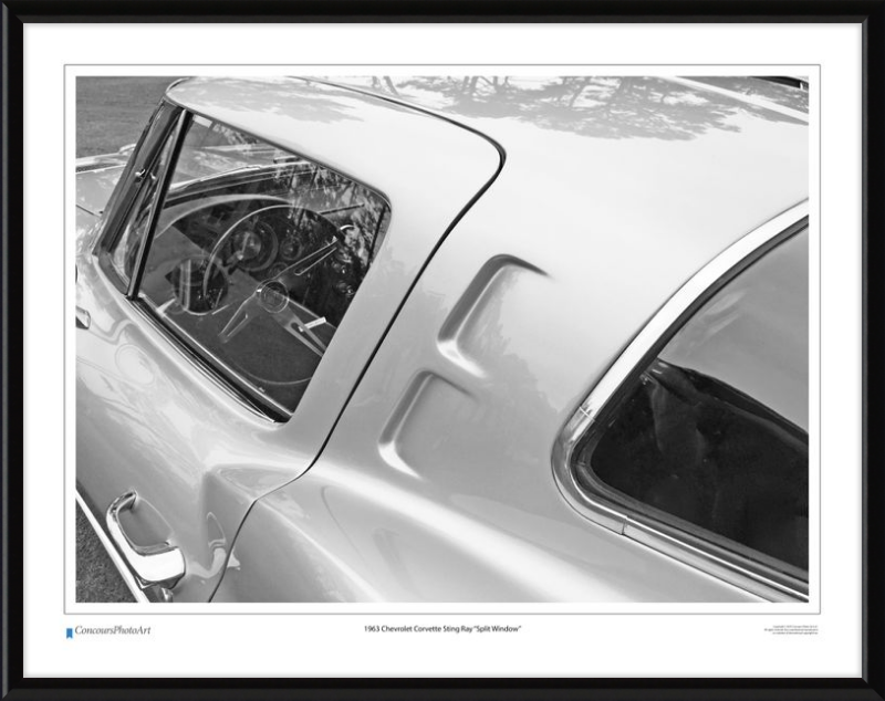 1963 Chevrolet Corvette Sting Ray "Split Window" / CPA301B / B&W Print