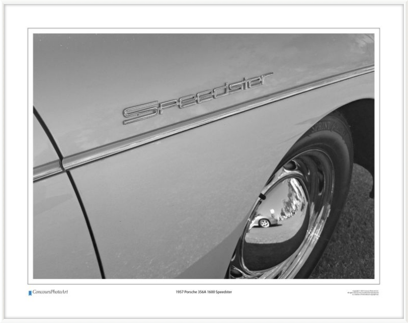 1957 Porsche 356A 1600 Speedster / CPA210B / Black and White