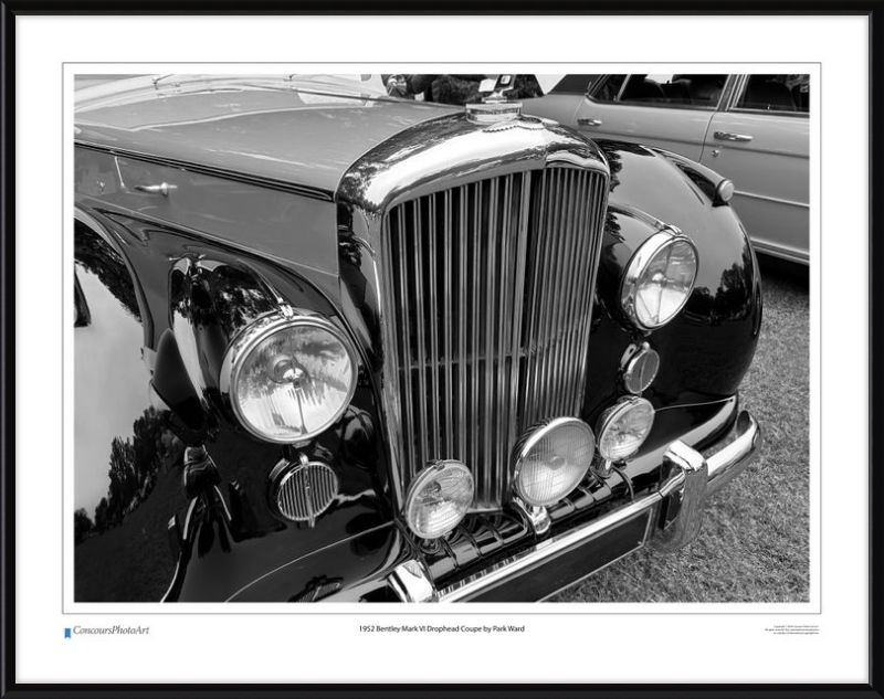 1952 Bentley Mark VI Drophead Coupe by Park Ward / CPA114B / B&W Print