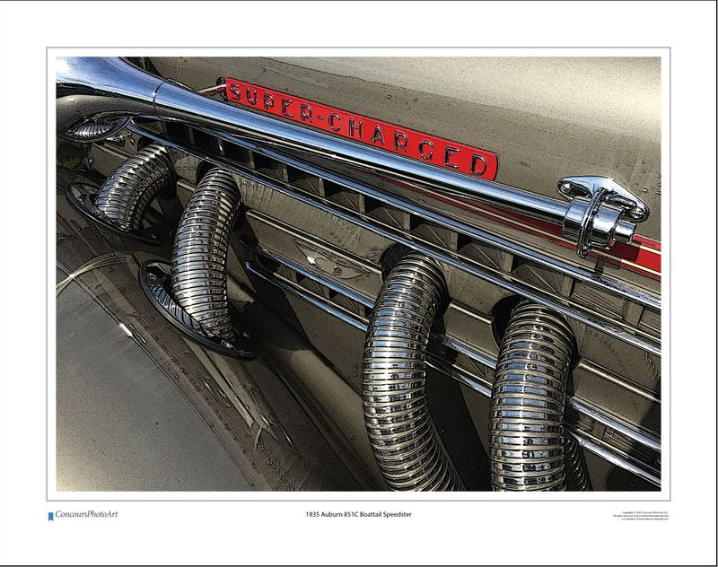 1935 Auburn 851C Boattail Speedster / CPA310C / Stylized Image