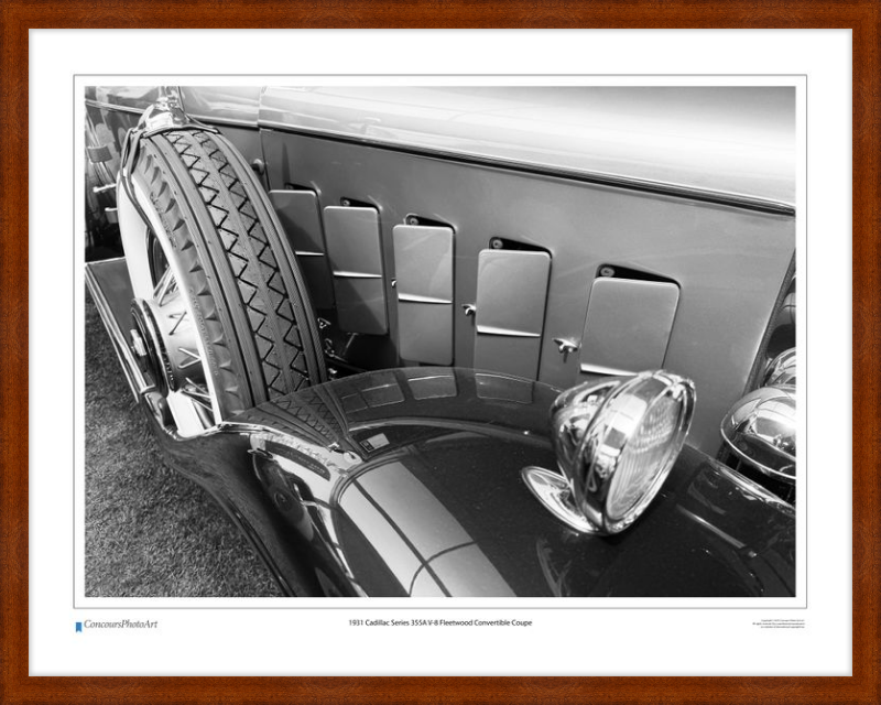 1931 Cadillac Series 355A V-8 Fleetwood Convertible Coupe / CPA323B / B&W Print