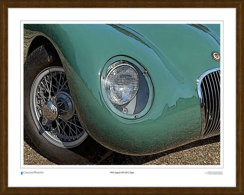 1953 Jaguar XK120 C-Type / CPA115C / Stylized Image