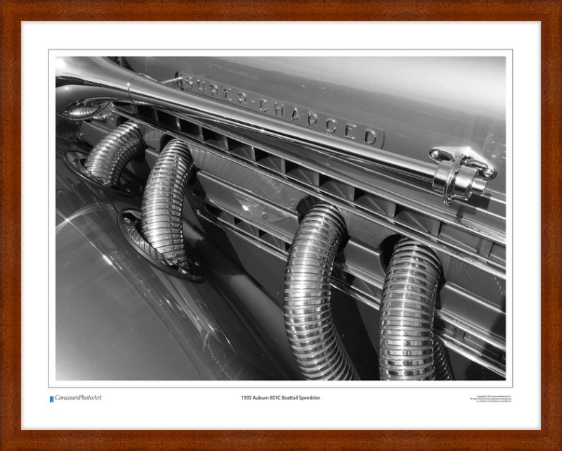 1935 Auburn 851C Boattail Speedsterr / CPA310B / Black and White