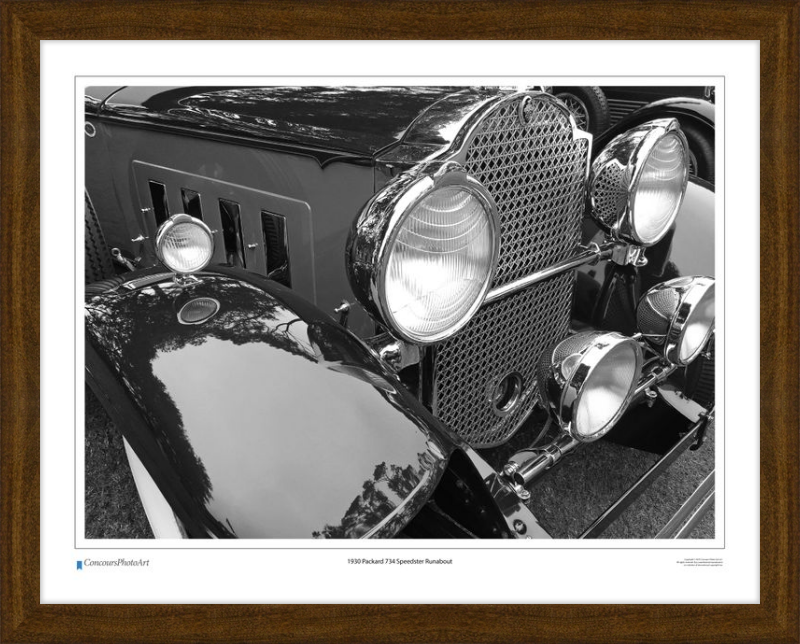 1930 Packard 734 Speedster Runabout / CPA318B / B&W Print