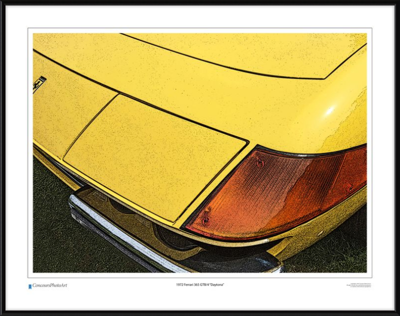 1972 Ferrari 365 GTB/4 “Daytona” / CPA205C / Stylized Print