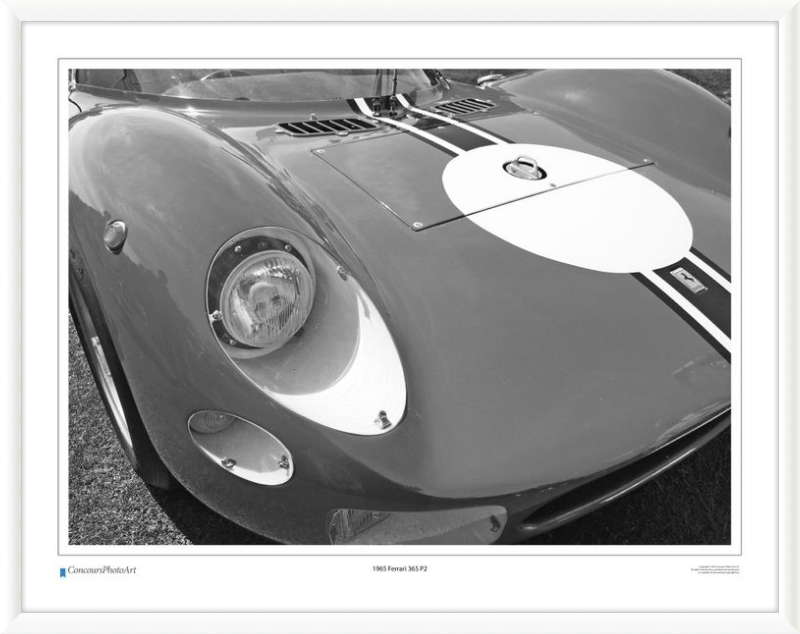 1965 Ferrari 365 P2 / CPA411B / B&W Print