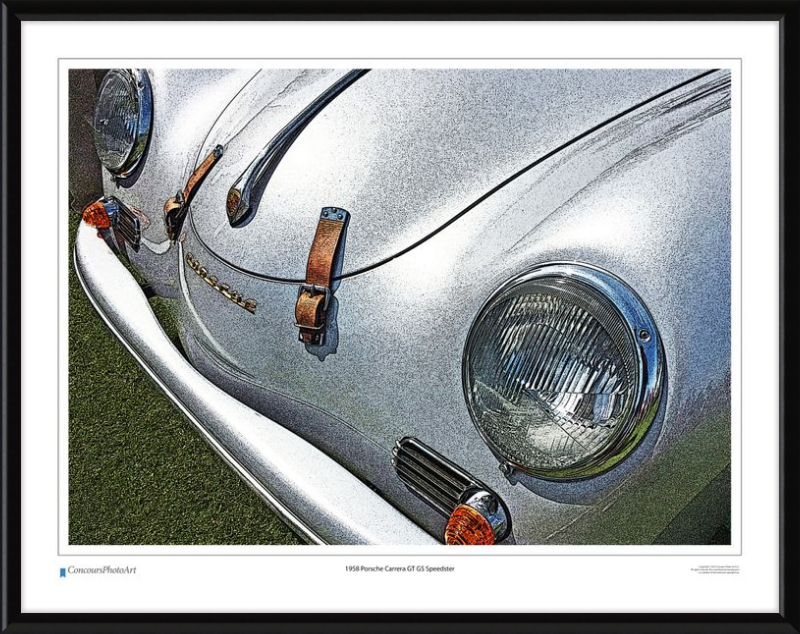 1958 Porsche Carrera GT GS Speedster / CPA203C / Stylized Print