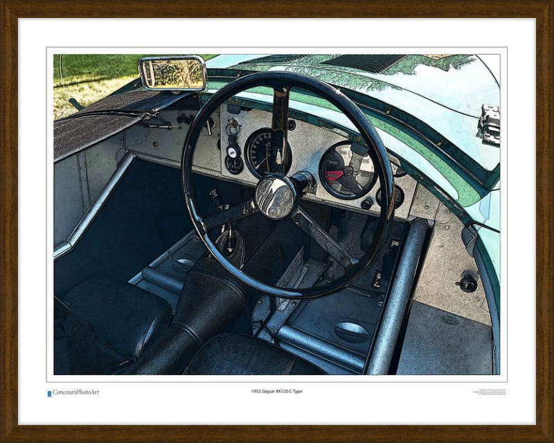 1953 Jaguar XK120 C-Type / CPA615C / Stylized Print