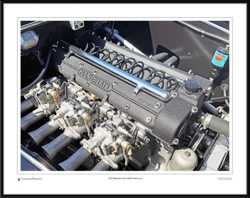 1957 Maserati 2-liter DOHC Inline-six / CPA714A / Color Print
