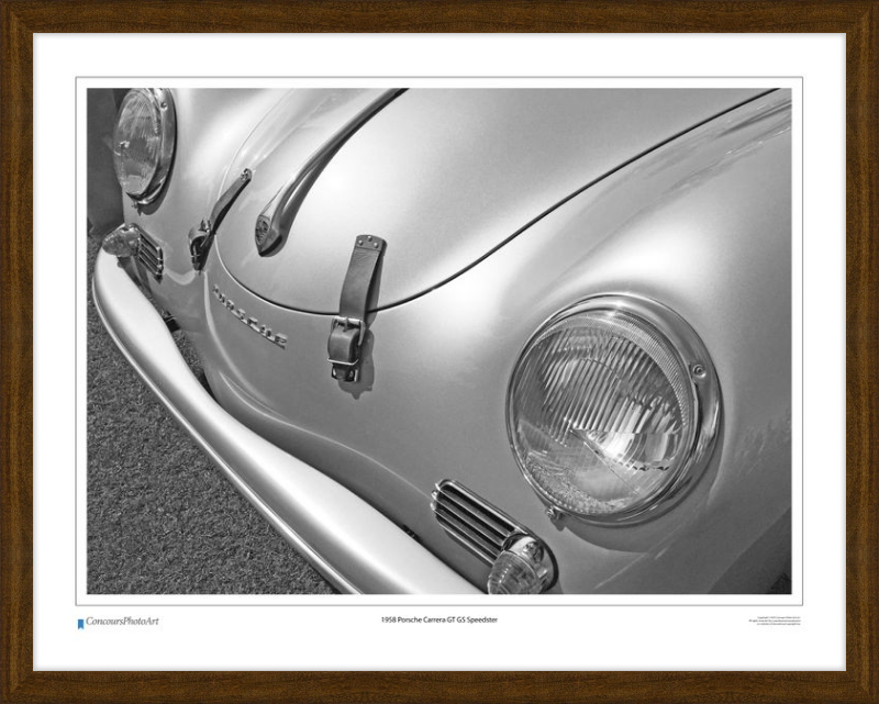 1958 Porsche Carrera GT GS Speedster / CPA203B / B&W Print