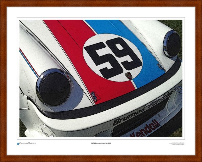 1979 Brumos Porsche 935 / CPA401C / Stylized Image