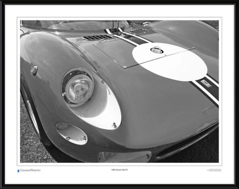 1965 Ferrari 365 P2 / CPA411B / B&W Print