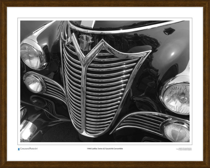 1948 Cadillac Series 62 Saoutchik Convertible / CPA302B / Black and White
