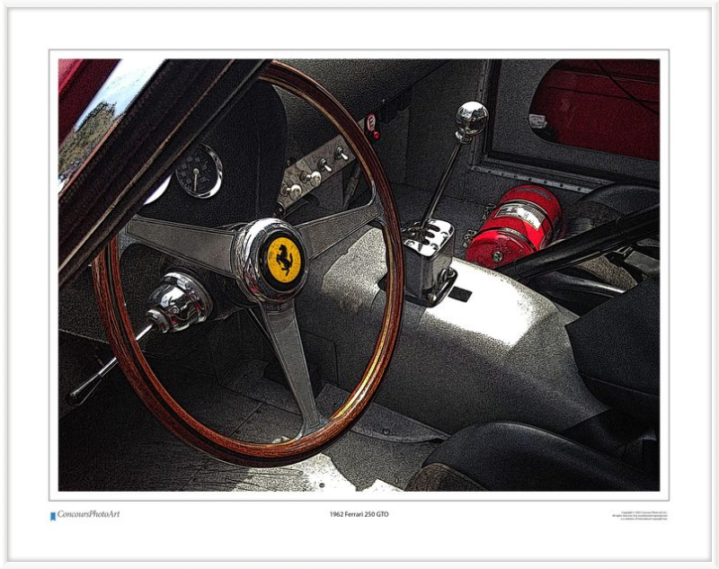 1962 Ferrari 250 GTO / CPA601C / Stylized Image
