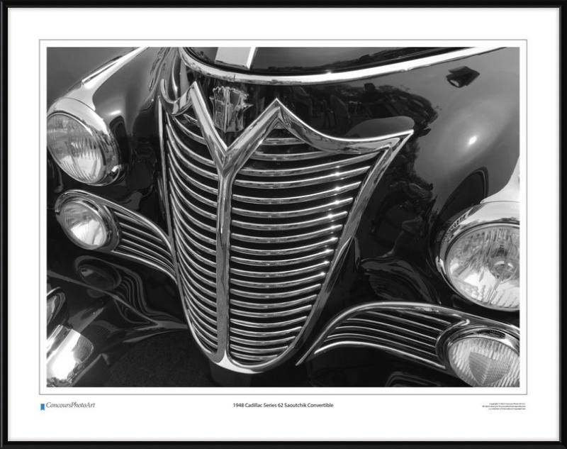 1948 Cadillac Series 62 Saoutchik Convertible / CPA302B / Black and White
