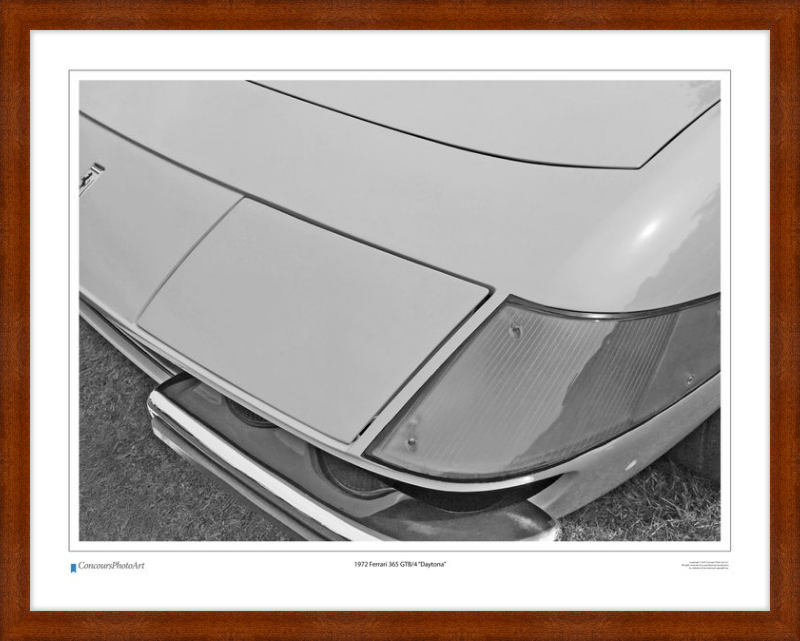 1972 Ferrari 365 GTB/4 “Daytona” / CPA205B / B&W Print