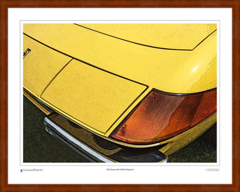 1972 Ferrari 365 GTB/4 “Daytona” / CPA205C / Stylized Print
