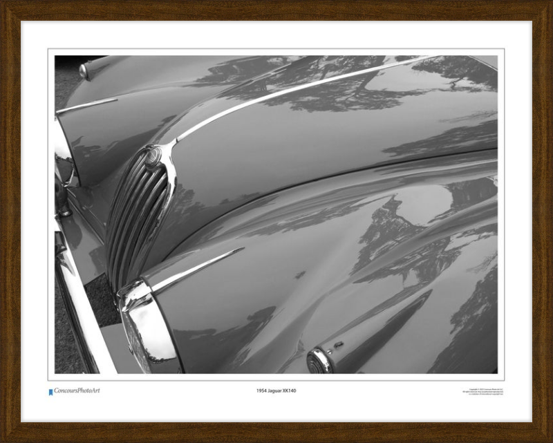 1954 Jaguar XK140 / CPA106B / Black and White